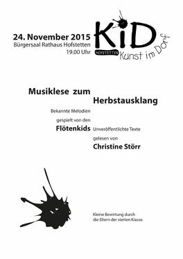 Musiklese zum Herbstausklang